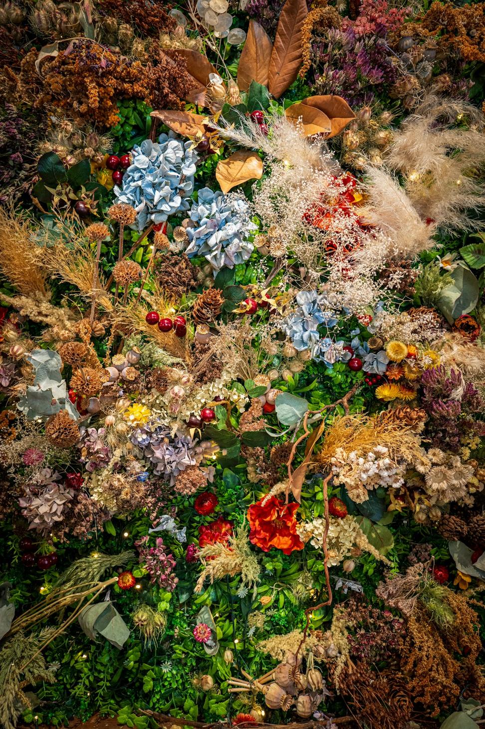 Preserved floral wreath